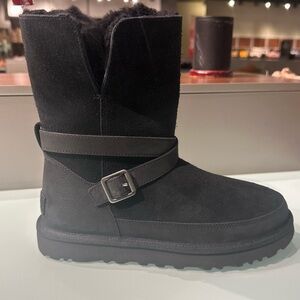 UGG Black Winter Boots with Buckle